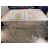 Vtg Alum. Folding Table 24x36 Needs Cleaning