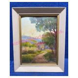 1960s Elsie Gines Oil on Board, Brown County Scene