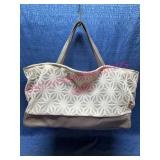 FCC Canvas & Faux Leather Tote Bag