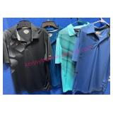 4 Mens Golf Shirts Sz L (3 are slim fit) nice