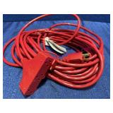 Red 50ft 14AWG Extension Cord w/3 Outlets