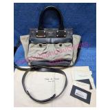 Rag & Bone Small Pilot Taupe Canvas Leather Bag