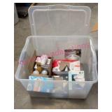 Clear Tote w/LED & Other Bulbs, Masks