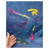 Colorful Painted Metal Abstract Figure Sculpture