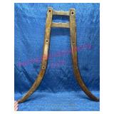 Wooden Double Yoke Handle w/ Four Mount Holes