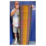 Handwoven Wool Textile w/Geometric Pattern