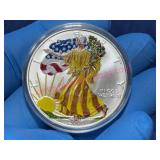 2000 Colorized 1 oz .999 Silver Eagle Dollar Coin