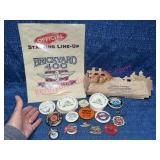 Brickyard 400 Program, Button Pin & Tokens