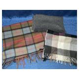 3 Cashmere & Wool Scarves Assorted Patterns