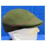 Gents Olive Wool Flat Cap Approx. Sz L