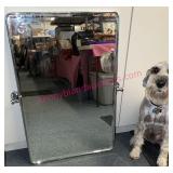 Chrome Rectangular Pivot Wall Mirror35in x 23in