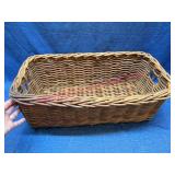 Rectangular Woven Wicker Basket w/ Handles