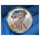 2000 Colorized 1 oz .999 Silver Eagle Dollar Coin