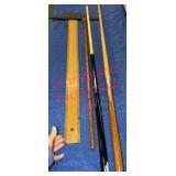 2 Billiard/Pool Cues, Wood Stick & Ruler
