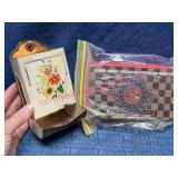Wall Tin Match Holder & 50 Winston Book Matches