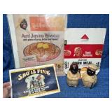 Aunt Jemima Ad, Corn Meal Box, Salt/Pepper Shakers