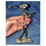 Metal Golfer Figurine Welded from Hardware Parts