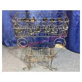 Decorative Metal Plant Stand w/ Two Tiers