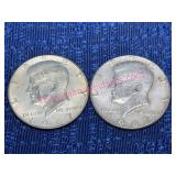 (2) 1967 Kennedy 40% Silver Half Dollars