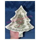 Johnson Bros Merry Christmas Tree Dish England