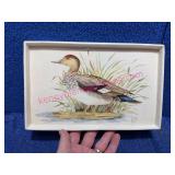 Broken Italian Hand Painted Dresser Tray, Duck