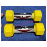 CAP 2 LB Yellow Neoprene Dumbbells Pair