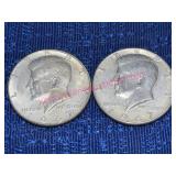 (2) 1967 Kennedy 40% Silver Half Dollars