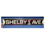 Open Road Brand Shelby Ave. Embossed Metal Sign