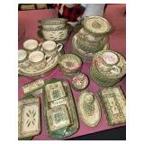 53pcs Temp-Tations Old World Green Dish Set