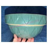 Blue Sky Pottery Mixing Bowl 9 in Green Glaze