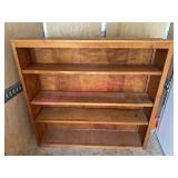 Wood Bookcase w/Hinged Hidden Top Storage