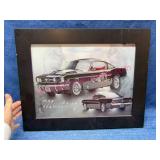 Framed 3-D Ford Mustang Picture
