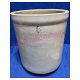Ant. 6-Gal Stoneware Crock w/ Blue Number