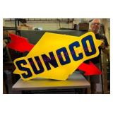 Sunoco Illuminated Sign Blue Hard Plastic Housing