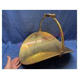 Brass Fireplace Coal Hod Scuttle w/Handle