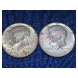 (2) 1967 Kennedy 40% Silver Half Dollars