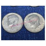 (2) 1968 Kennedy 40% Silver Half Dollars