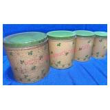 1940s Empeco National Can Co Nesting Tin Canisters