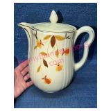 Hall Jewel Tea Autumn Leaf Coffee Pot w/Lid - 10in