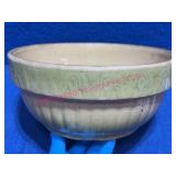 1800s Large Yellowware Mixing Crock Bowl