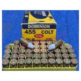 Dominion 455 Colt 265gr Lead Ammo Box, 50ct
