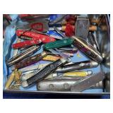 Pocket Knives Lot in Swiss Army Tin