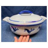 Vtg Husqvarna Enameled Cast Iron Dutch Oven Dish
