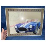 1966 Shelby Cobra Car Tin Sign 1998