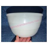 GE White Milk Glass Mixing Bowl 5x8 in