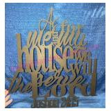 Cut Metal Wall Art w/ Joshua 24:15 Verse