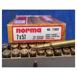 Norma 7x57 150 Grain Soft Point Ammo, 20 Rounds