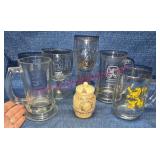 Löwenbräu Glasses & Löwensenf Mustard Pot Germany