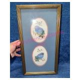 Framed Bird Picture Signed Joanne Dennison