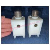 Milk Glass GE Salt & Pepper Shakers